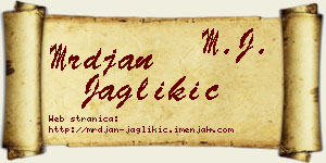 Mrđan Jaglikić vizit kartica